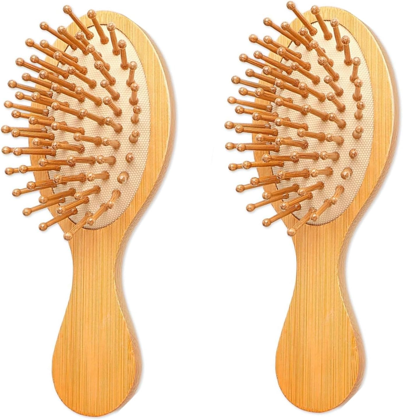 Hair Brush, Pack of 2 Scalp Massage Brush, Scalp Massager Brush, Small Travel Hair Brush, Wooden Hair Brush, Head Massage Brush, Hair Massage Brush, Hair Brush, for Men and Women image number 4
