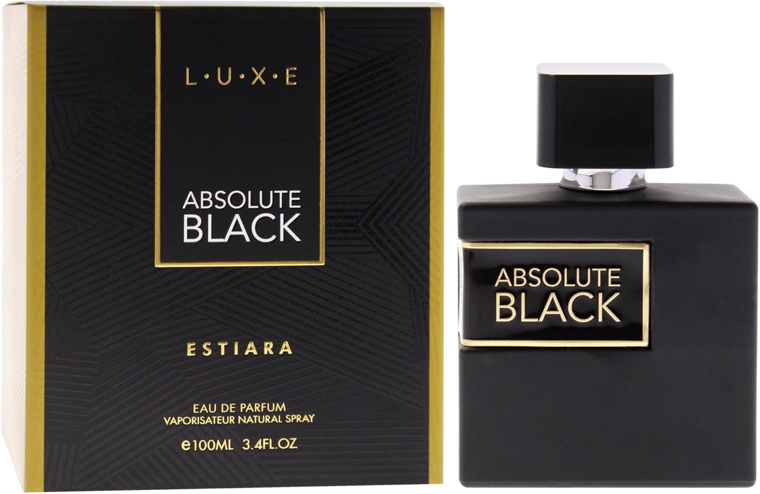 Luxe Absolute Black by Estiara for Men - 3.4 Oz EDP Spray