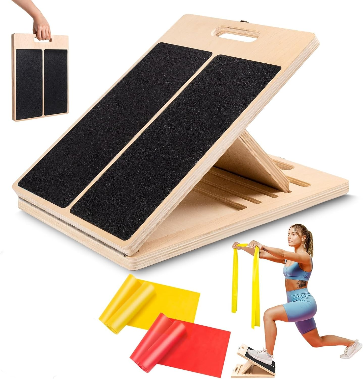 3Rd Gen Adjustable Slant Board for Calf Stretching & Squat Wedge &ndash; Non-Slip Physical Therapy Equipment, Portable Rehab Stretching Board for Flexibility, Recovery & Strength Training image number 6