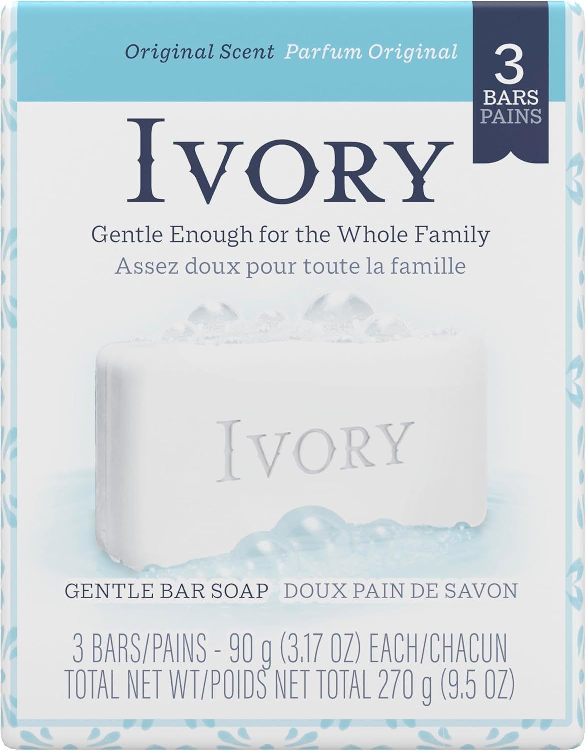 Simply Ivory Bath Bar for Unisex by Ivory, 3 Count image number 2