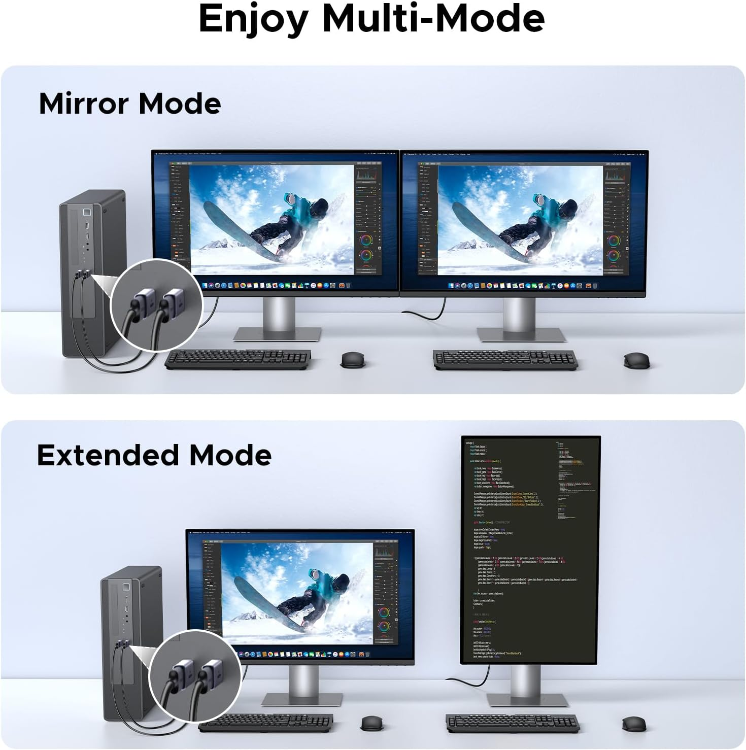 UGREEN 2-Pack 4K Displayport 1.2 to HDMI 2.0 Adapter Unidirectional Male to Female Converter Aluminum Compatible with Desktop, Laptop, Monitor, HDTV, AMD, NVIDIA image number 2