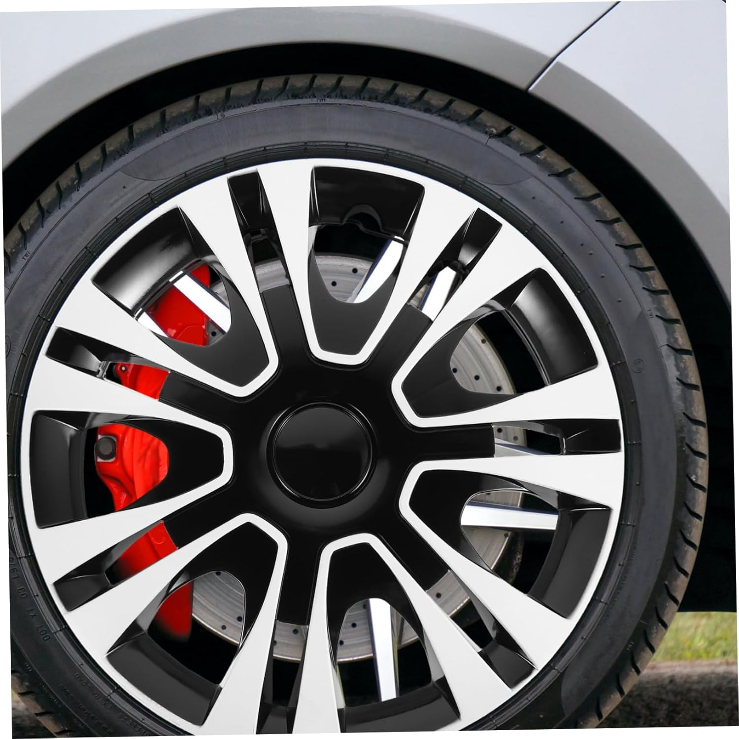 GRIRIW 1Piece Car Wheel Rim Cover Hubcap for Enhanced Vehicle Aesthetics Easy Installation Protector for Car Models White image number 4