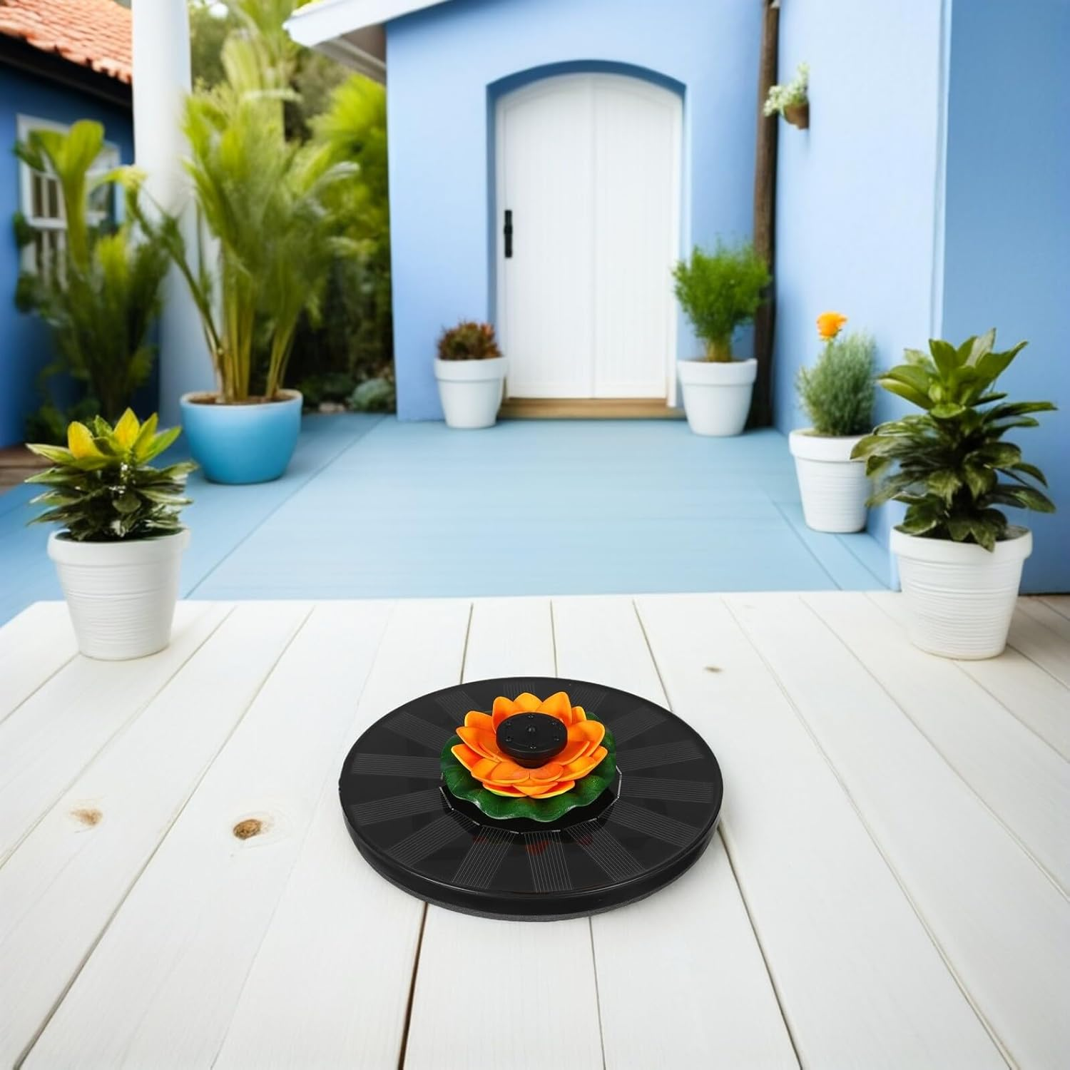 Solar Powered Lotus Floating Fountain for Baths Pools Ponds Outdoor Water Feature Easy to Install Relaxing Ambiance and Dynamic for Garden Decor image number 6