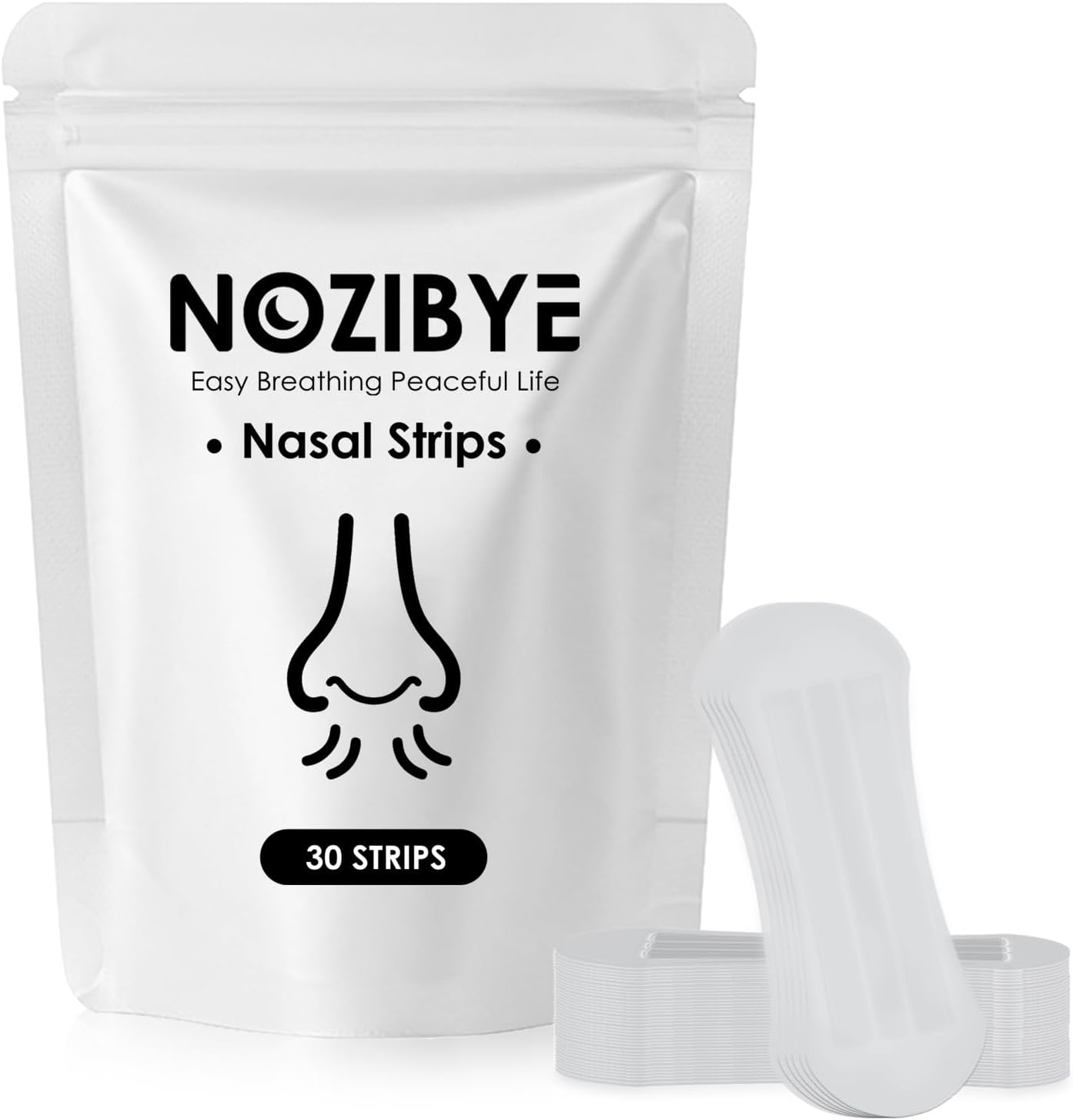 Nose Strips, anti Snore & Better Breathing (60 Count, Black) - Nose Strips for Sleeping, Nasal Strips to Stop Snoring, Clear Airways