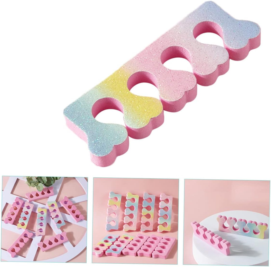COMPUKAS 30Pcs Heart Shaped Nail Art Toe Separators Toe Spacers for Women Comfortable Manicure Tools for Home Salon Use Promote Lightweight Design image number 4