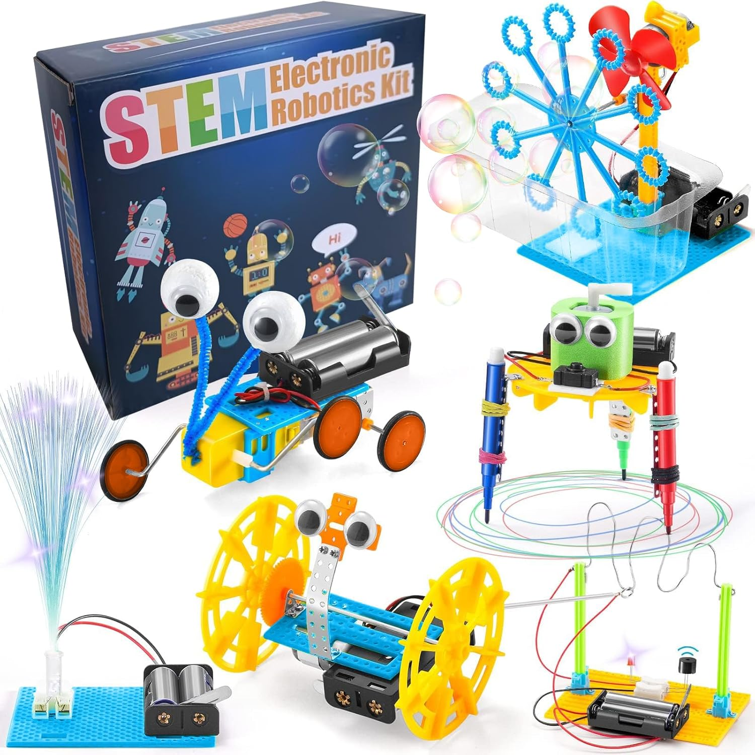 STEM Robotics Science Kits for Kids Age 8-12 Robot Building Kit 5-7, STEM Toys for Boys 8-10 Science Experiments 6-8 Girls Engineering Projects STEAM Activities Gifts 6 7 8 Year Old Boy (Model A)