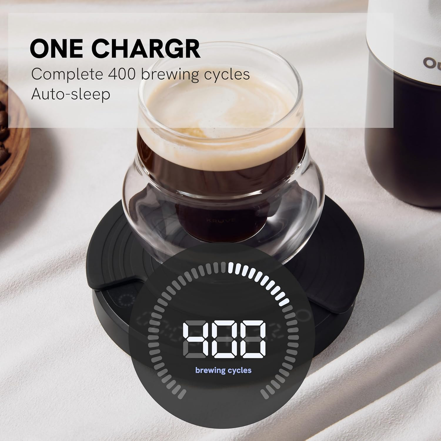 Outin Claro Portable Coffee Scale, Espresso Scale 2Kg/0.1G Accurate Measurement, Pour over Coffee Scale Multiple Modes, Timer Function, Rechargeable, with Protective Bag image number 4