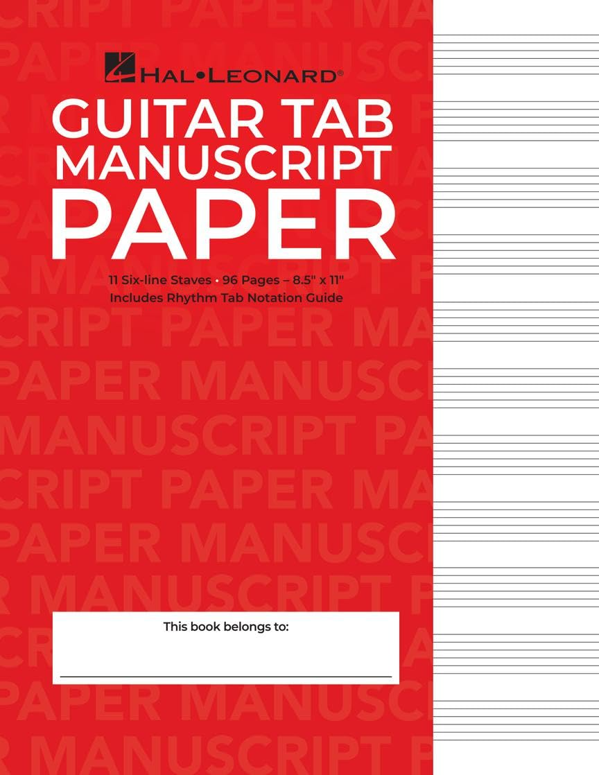 Guitar Tablature Manuscript Paper - Wire-Bound