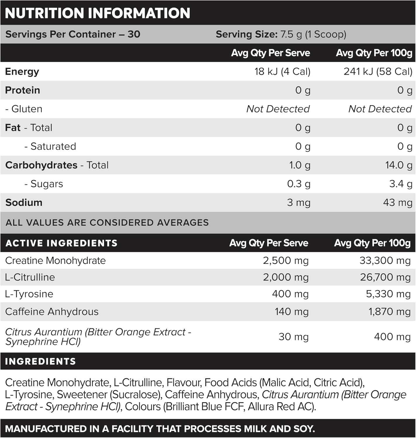 Muscle Nation Pre-Workout Grape Legacy Sport 225G (30 Serves)