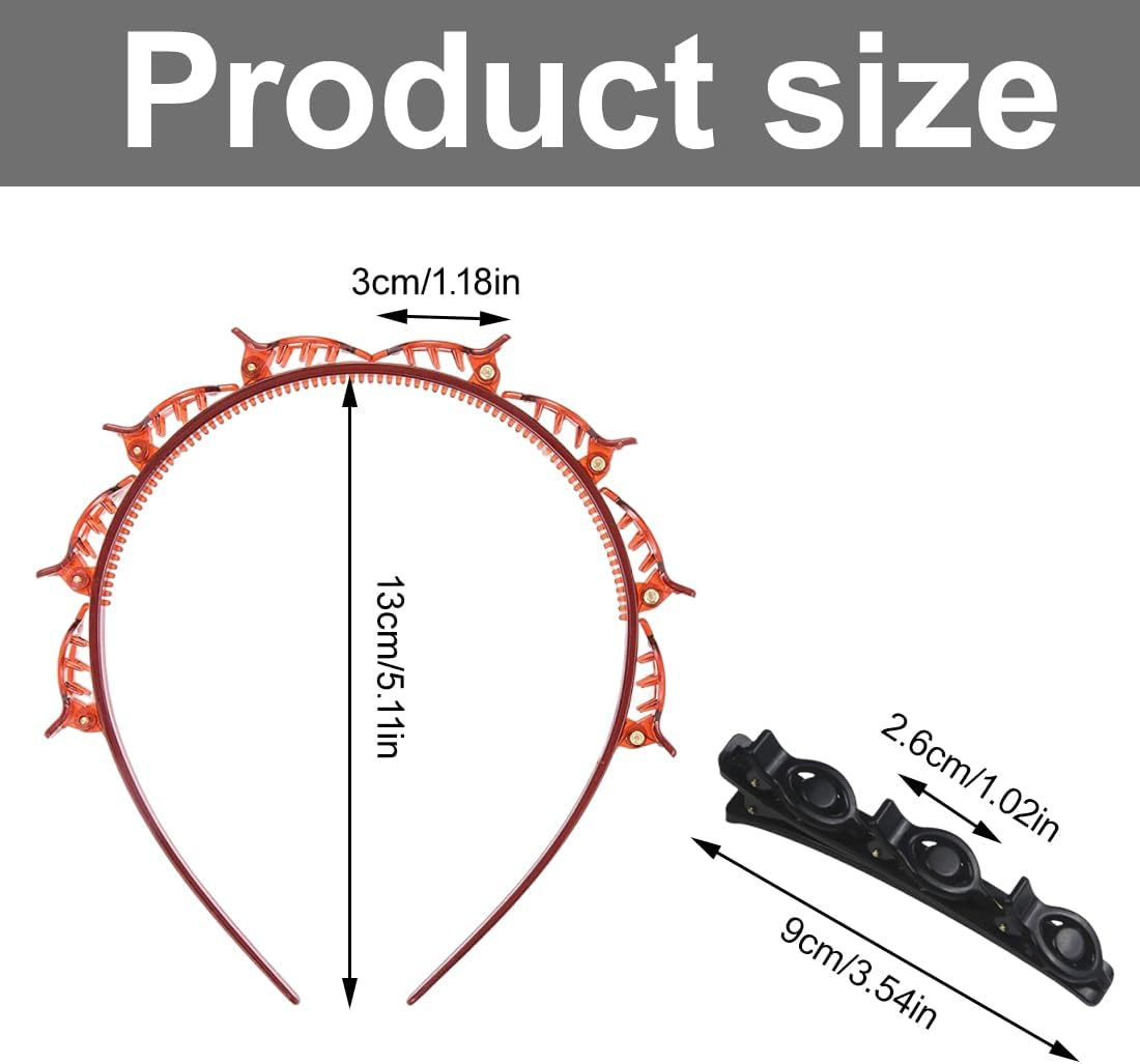 Bangs Hairstyle Hairpin, Headband with Clips and Prongs for Women, Hairstyle Aid Headband with Clips, Hairpins Hairdressing Supplies Women image number 4