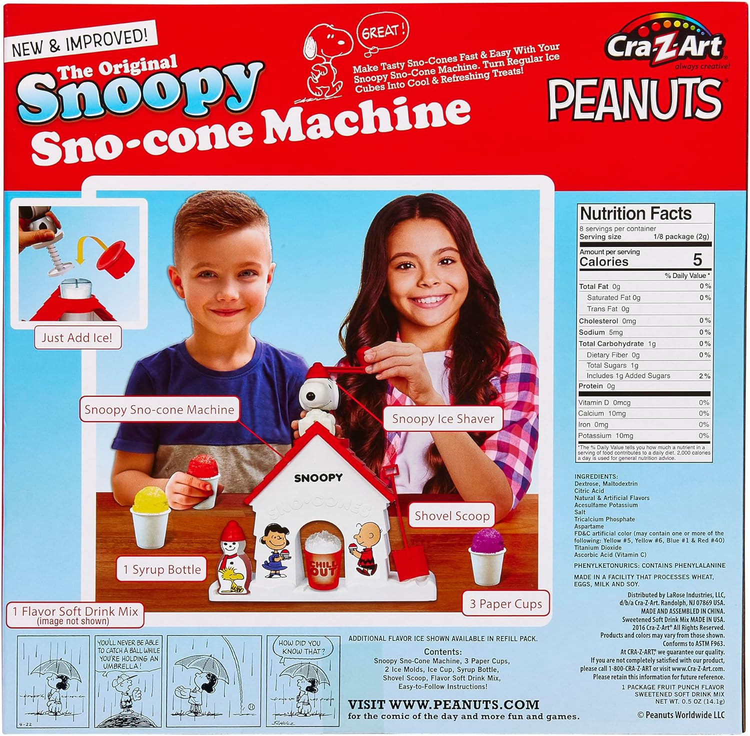 Cra-Z-Art Sno-Cone Machine, Snow Cone Shaved Ice Maker, Snoopy House Shaped, Ages 6+ image number 4
