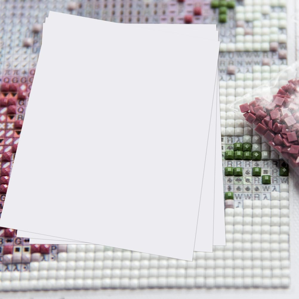 OATIPHO 50 Pieces Painting Release Paper, Non-Stick Painting Cover Replacement Paper, Double-Sided 5D Diamond Paper Sticker Diamond Art Supplies for Crafting and Sticker Collecting A5 8.27X5.83In image number 6