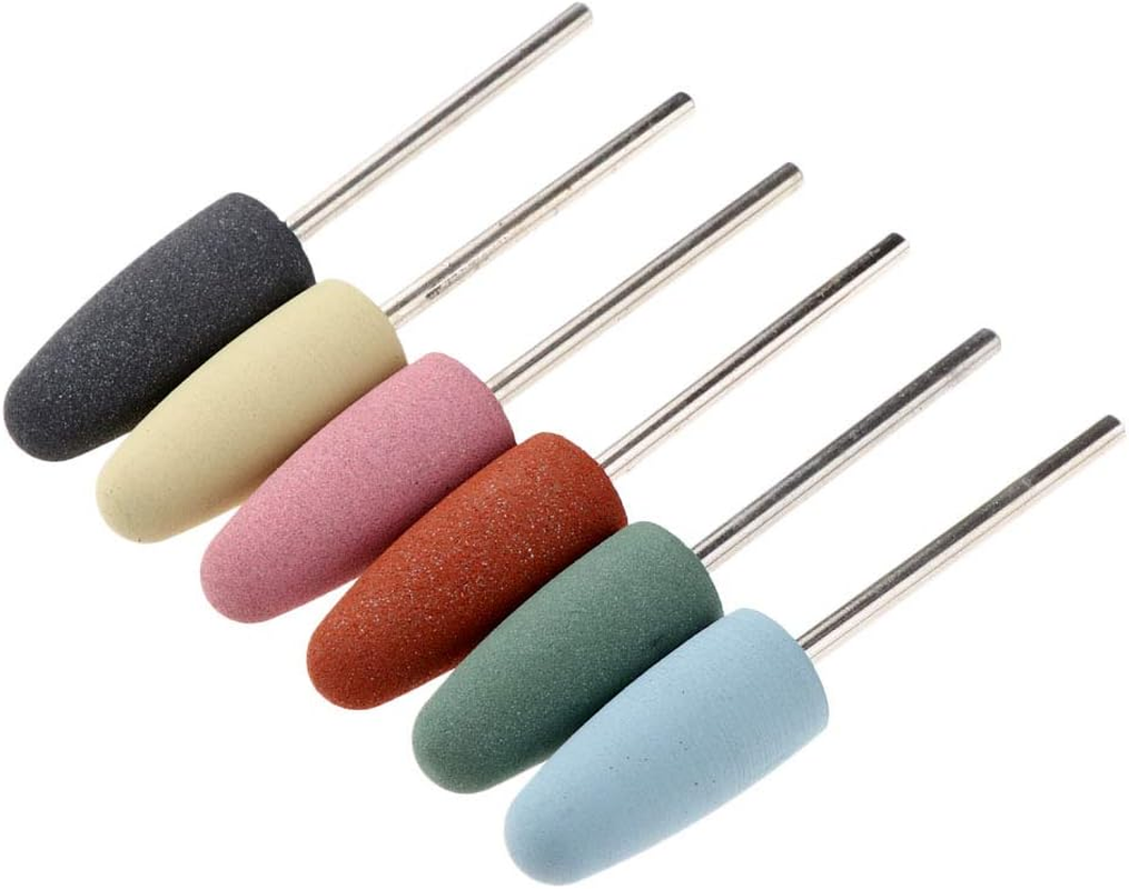 Oshhni 6Pcsx Silicone Bit Nail Polishing Head, Cuticle Clean File For, Tool, 08 - 08 image number 3
