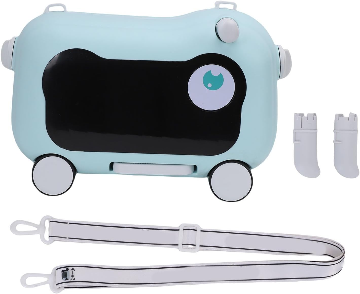 Depisuta Ride on Suitcase Kids Luggage with Gliding Scooter &, Portable Large Capacity Airline Approved Carry on Suitcase with Retractable Shoulder Strap for Family Trips (Lake Blue)