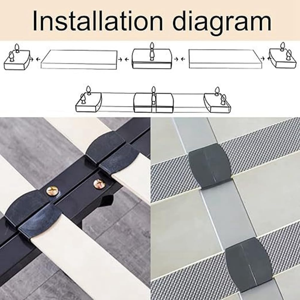 Shusmda 40Pcs Furniture Accessory Plastic Bed Slat End Caps Holders for Holding Securing Wooden Slats Bed Board Skeleton Frame image number 4