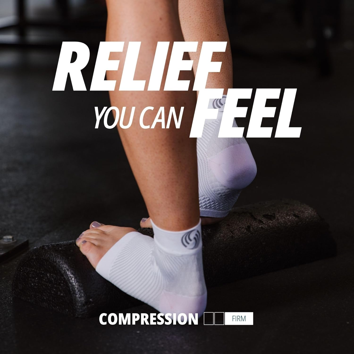 Os1St Unisex Fs6 Sports Compression Foot Sleeve Black image number 3