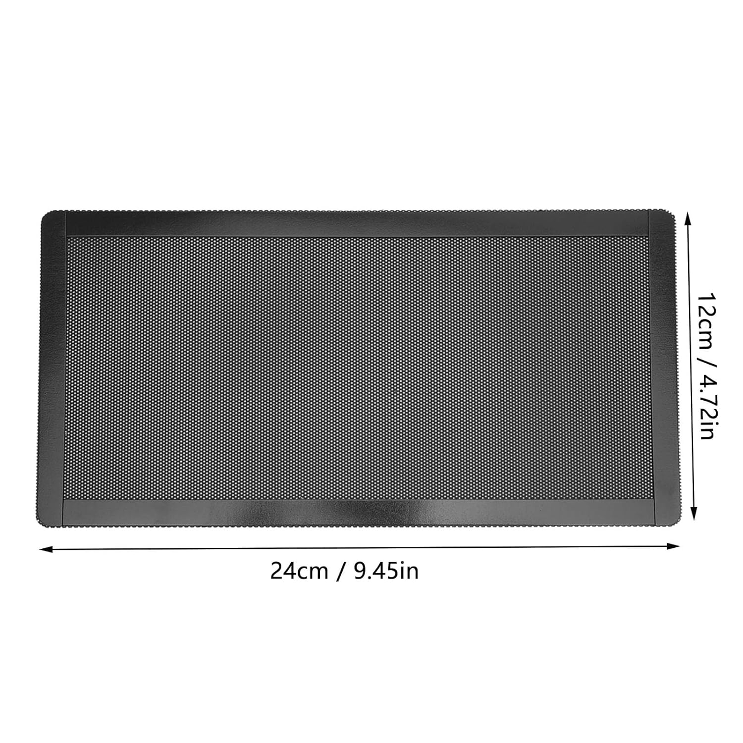 Jectse DIY PC Case Dust Mesh Filter, 10Pcs PVC Dustproof Magnetic Dust Filter Cover, 12X24Cm, Black, for PC Case Power Supply, Fan Vent, Desktop image number 1
