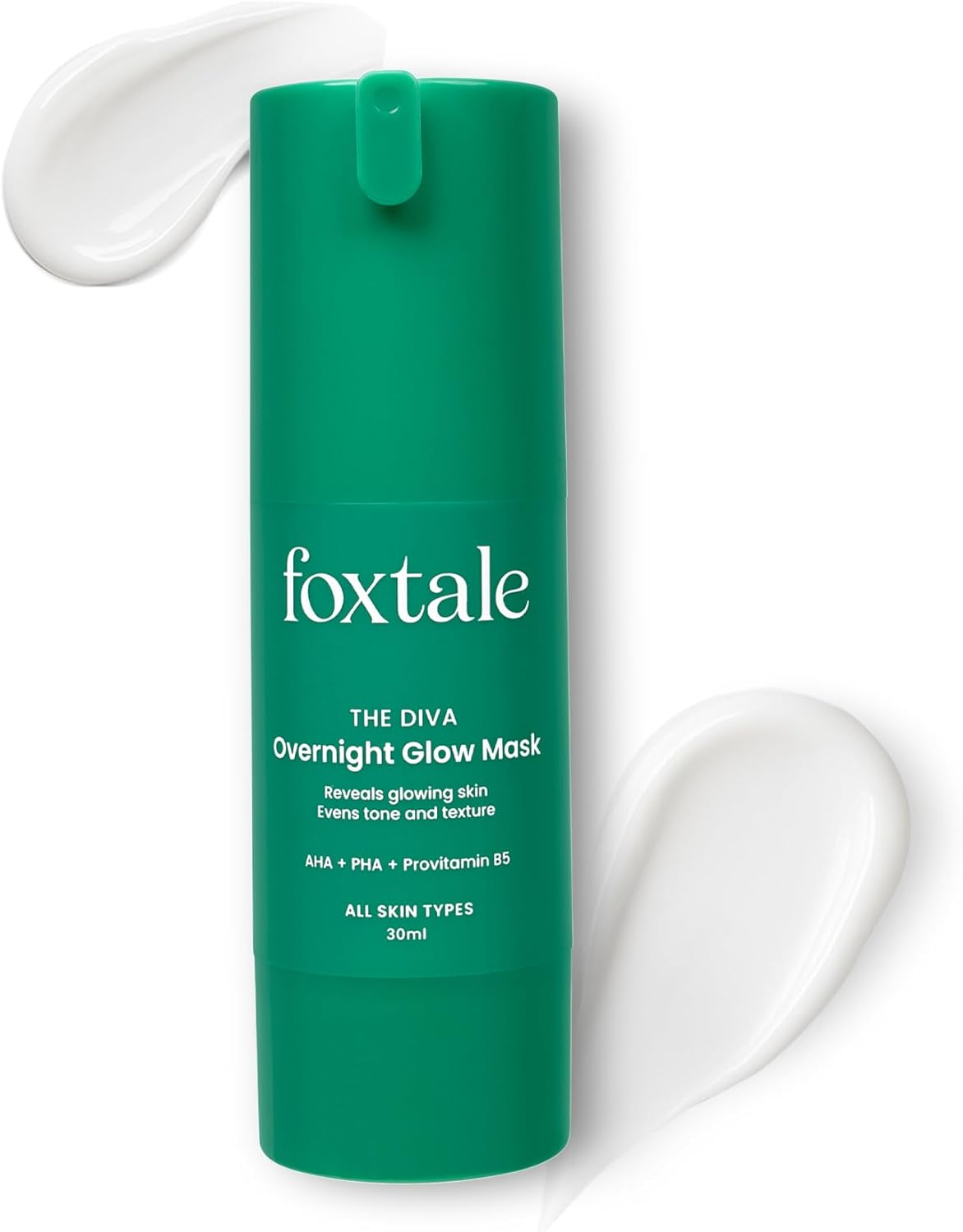 Foxtale 2% Glycolic + 2% Lactic Acid Overnight Glow Facial | 30 Second Facial for Salon like Brightening | for Clear, Smooth, Soft Skin | Men & Women | 30 Ml, Green, 30 G (Pack of 1) image number 2
