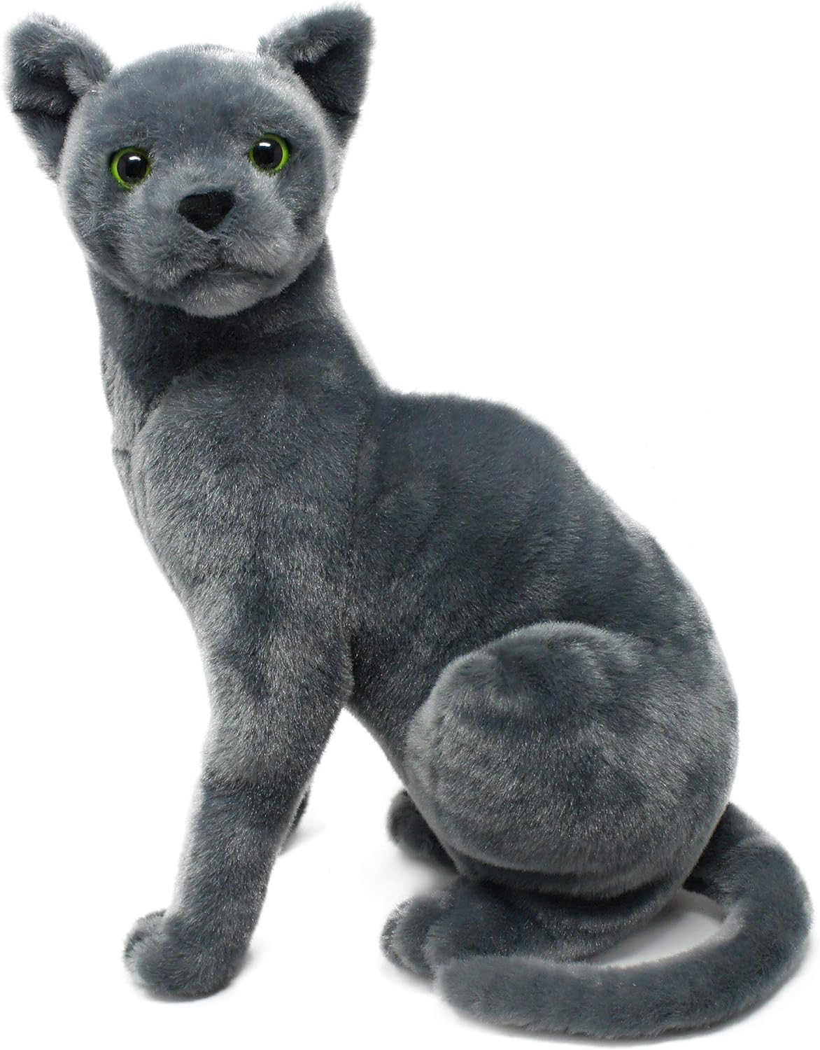 Rae the Russian Blue Cat - 12 Inch Grey Stuffed Animal Plush Gray Cat image number 5