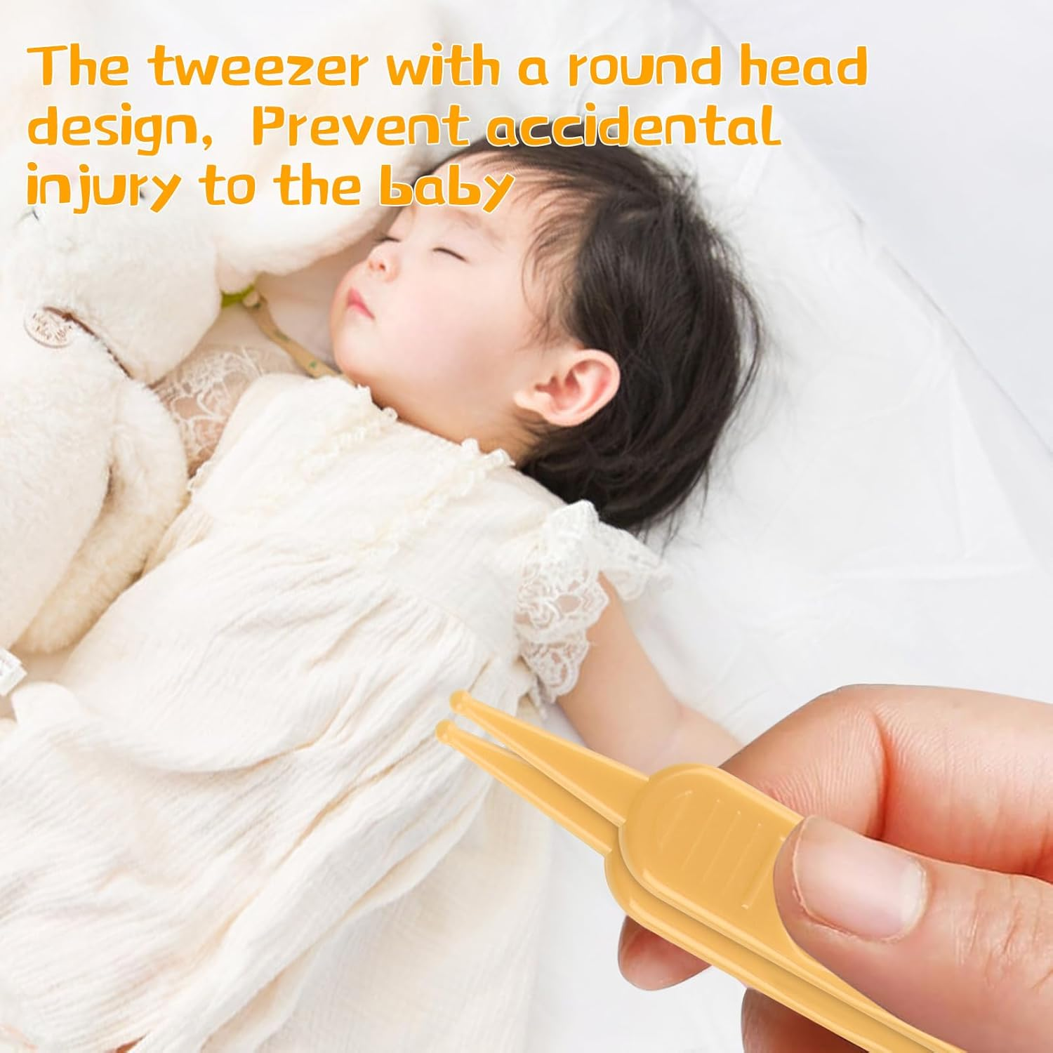 Baby Nail Kit, Baby Manicure Kit and Pedicure Kit with Cute Bear Shape Case, 4-In-1 Kit with Baby Nail Clipper, Scissor, Nail File & Tweezer for Newborn, Infant, Toddler, Mothers Day Gifts(Yellow) image number 2