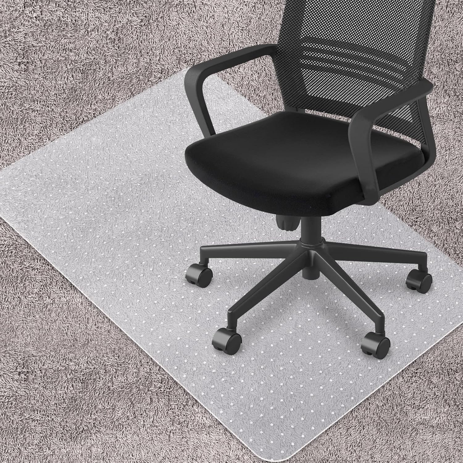 Office Chair Mat for Carpeted Floors, Desk Mats 48"X30" for Rolling Desk on Low Pile Carpets, Small Computer Gaming Plastic Floor Mats for Office Chair on Carpet, Easy Glide without Curling image number 4