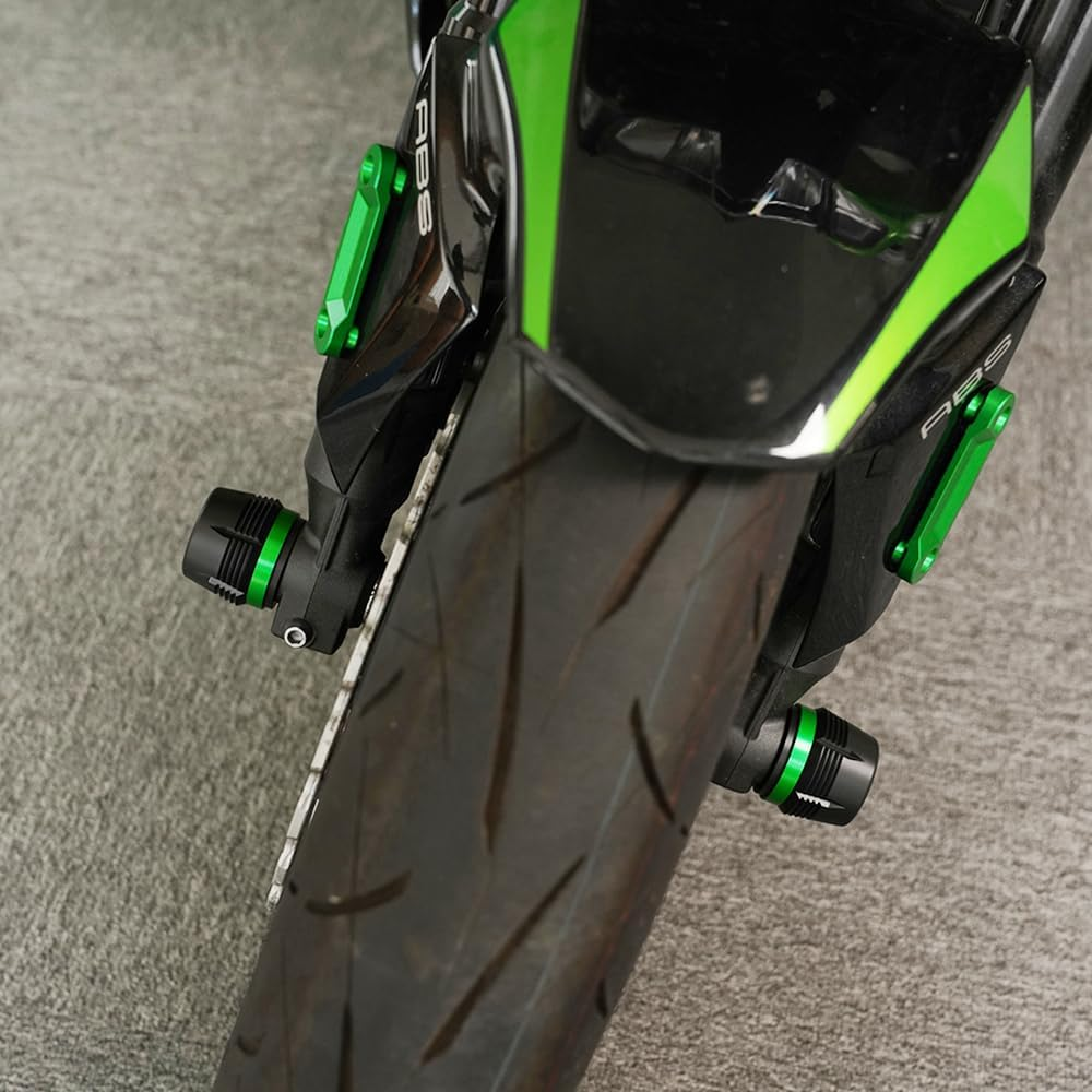 MOWOK Fit for YAMAHA R3 YZF-R3 YZFR3 2015-2024 2025 Motorcycle Accessories Frame Sliders Front Rear Wheel Axle Fork Slider Crash Protector Protection (Blue) - Blue image number 2