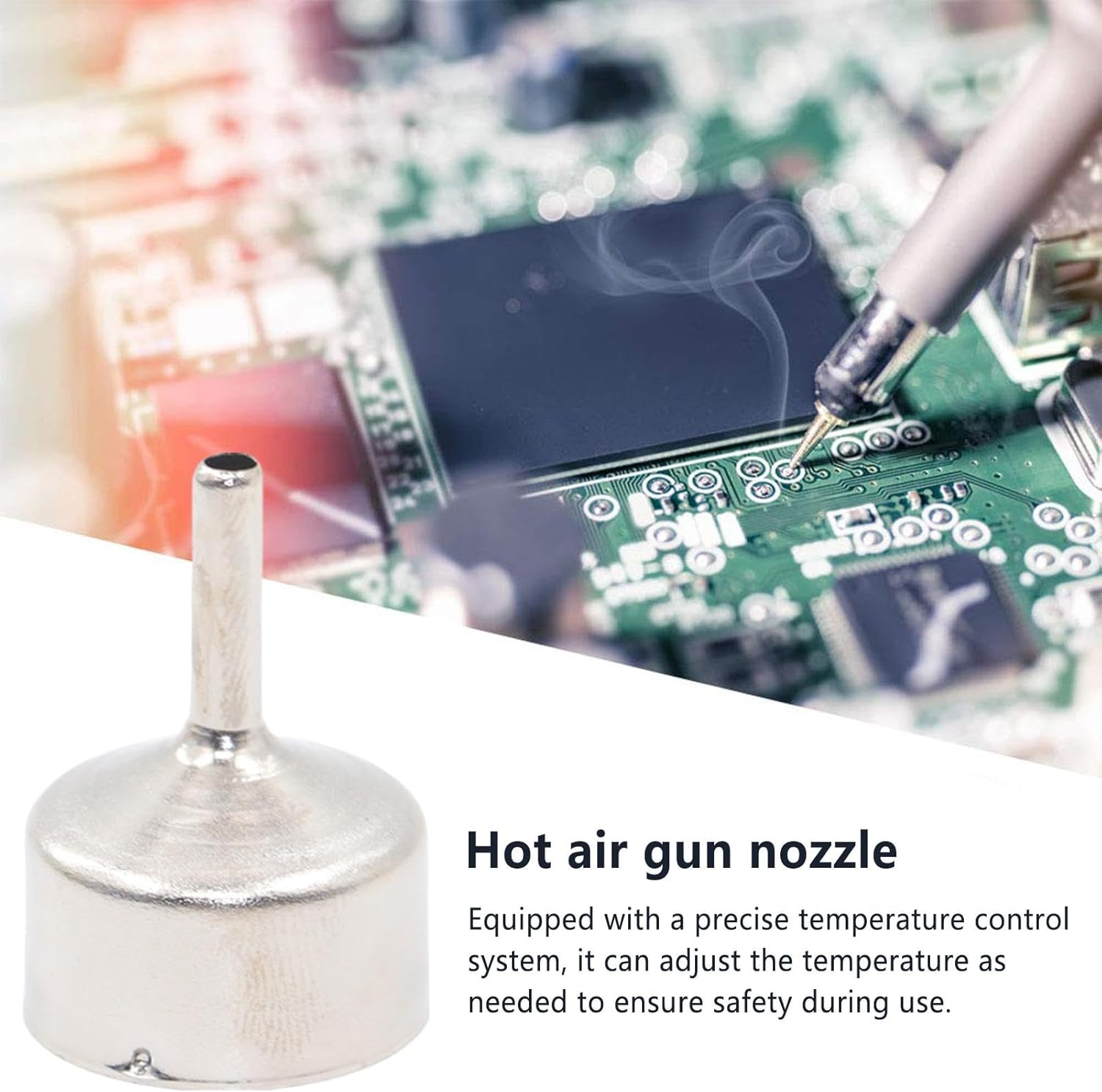 Hot Air Machine Soldering Tips, Heat Machine Nozzles Tips Tool Heat Resisting Accessories, Hot Air Machine Tips Energy Saving Soldering Repair Tool for Hot Air Soldering Station