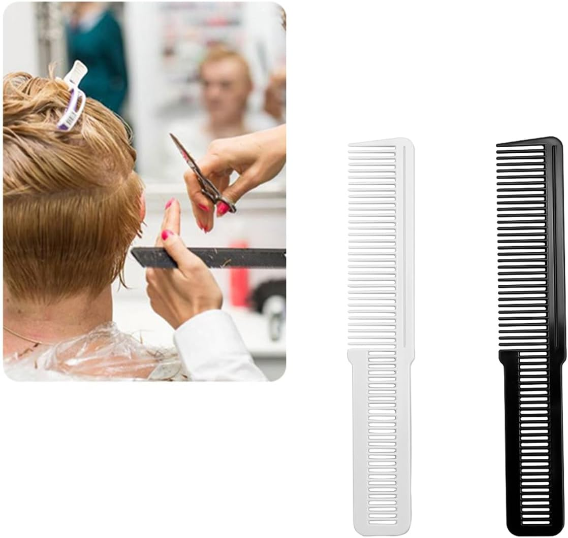Laroal Piece Hairdressing Comb Black Flat Top Combs Flat Top Stylist Combs Black Hair Trimmer Hairdressing Comb for Creating Styling Haircuts image number 1