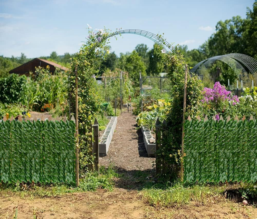 Artificial Ivy Privacy Screen for Fence, 1 * 3M Strengthened Joint Prevent Leaves Falling Off, Faux Hedge Panels Greenery Vines, Decorative Fence for Outdoor, Garden Green Vines A image number 6