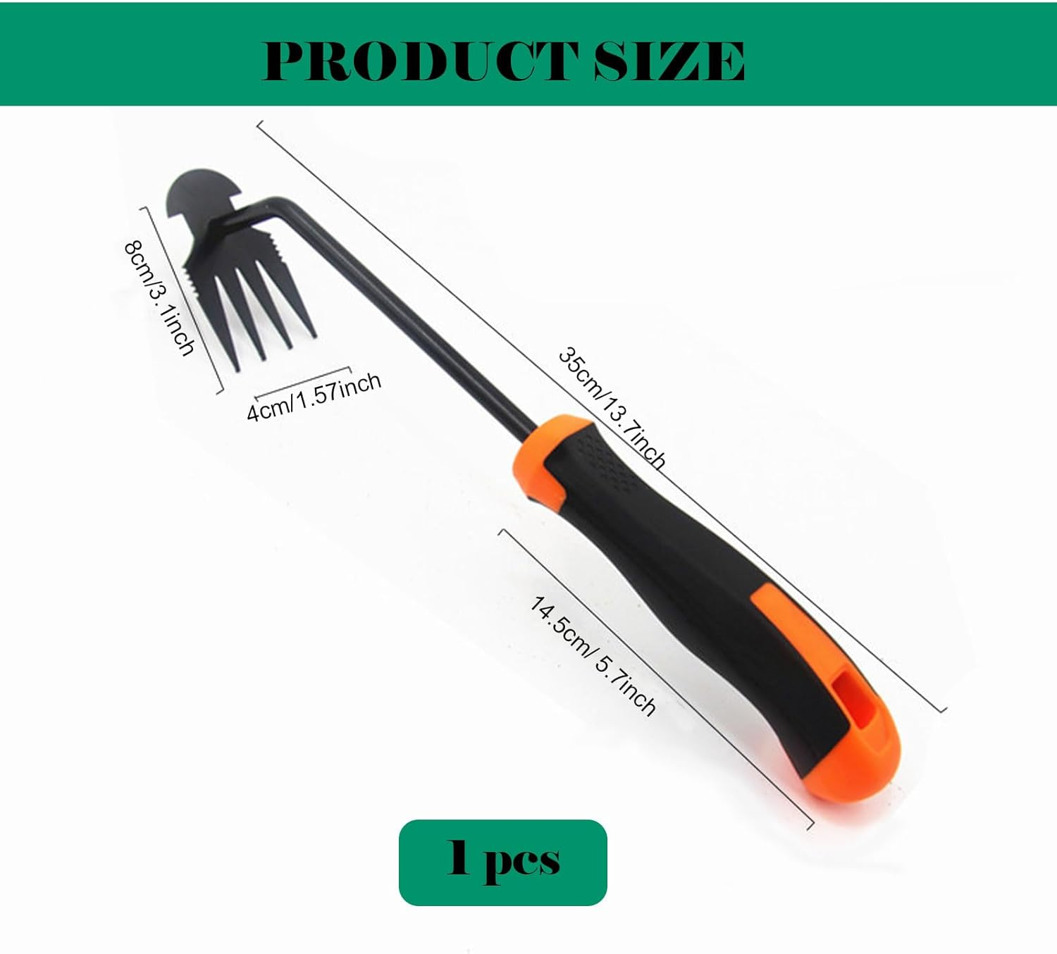 Gardening Hand Weed Remover, Manual Weed Remover Device, Stainless Steel, Joint Scraper with Handle, Garden Tool, Weed Remover, Garden Tool for Digging, Weeding, Transplanting Soil Loosening image number 5