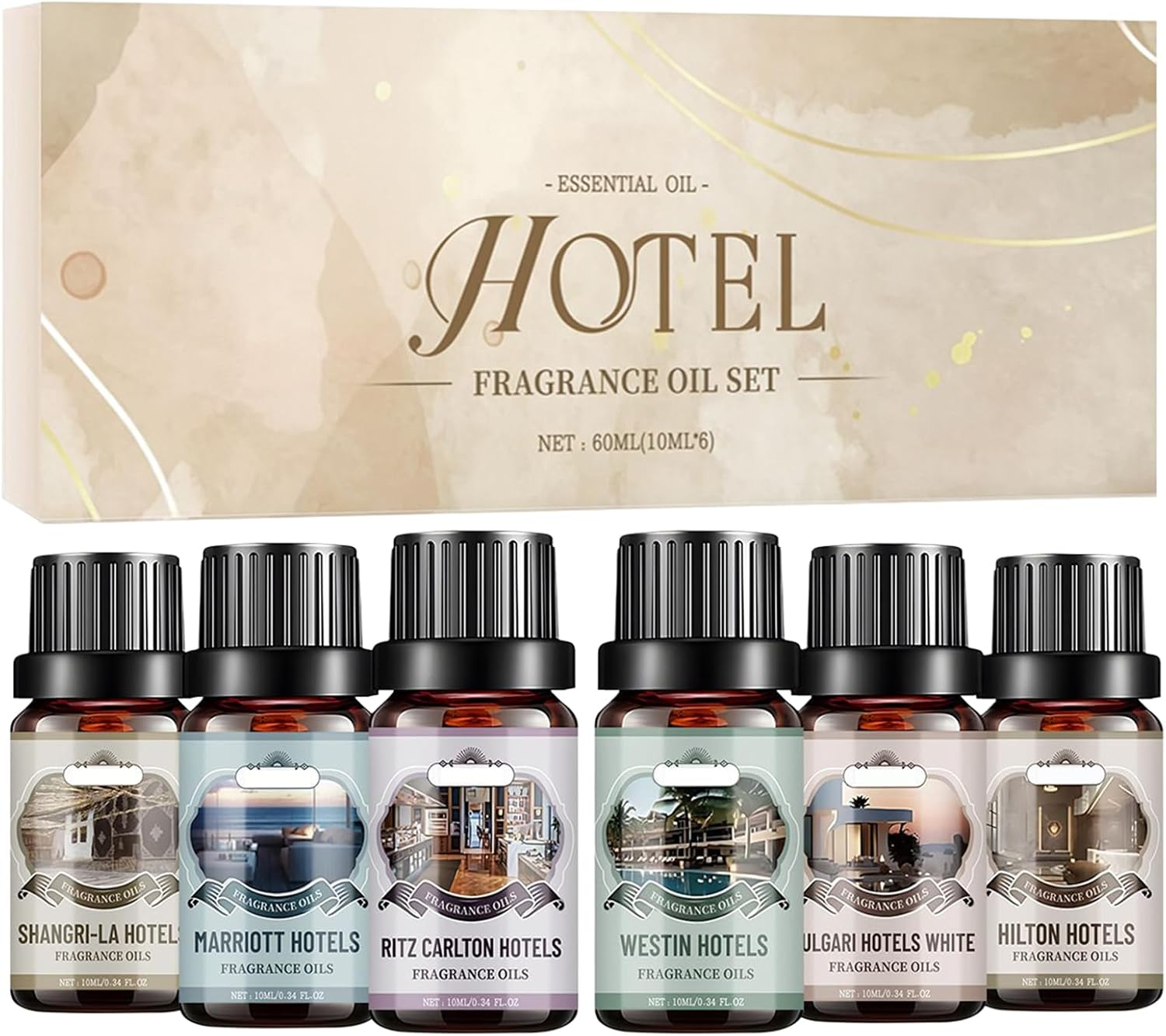 Fragrance Oil - 6 Pieces 10Ml Diffuser for Long-Lasting Aromatherapy, Multi-Purpose Use with Soap Making, Room Scent, Scented Oil for Hotel, Home, Bedroom, Car, Spa image number 4