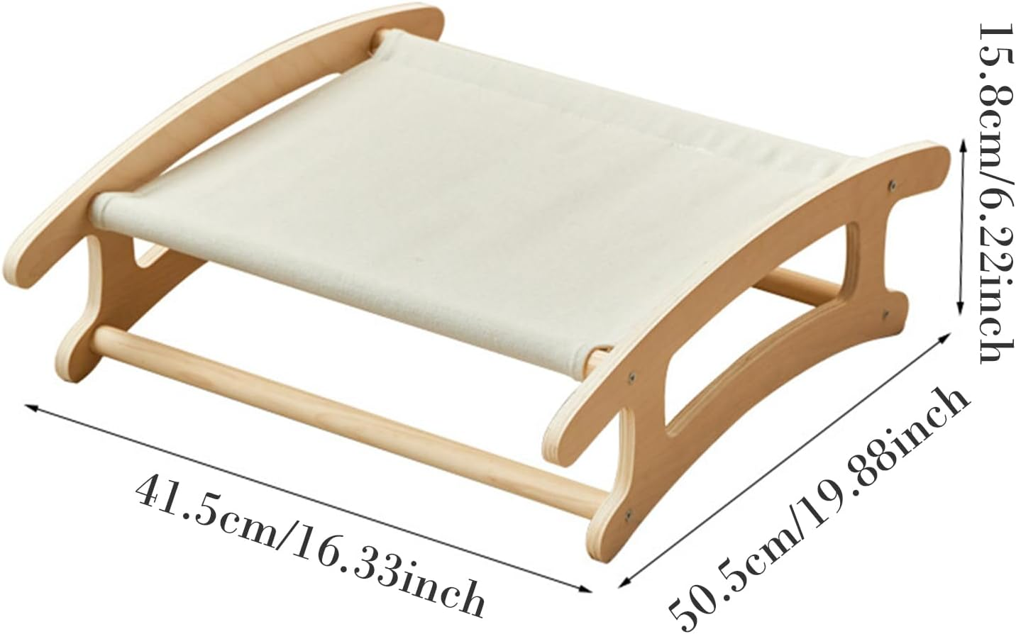 Raised Cat Bed, Removable Wooden Cat Hammock, Lightweight Space-Saving Pet Bed, Indoor Cats Hammock Bed for Playing, Climbing, Relaxing image number 5