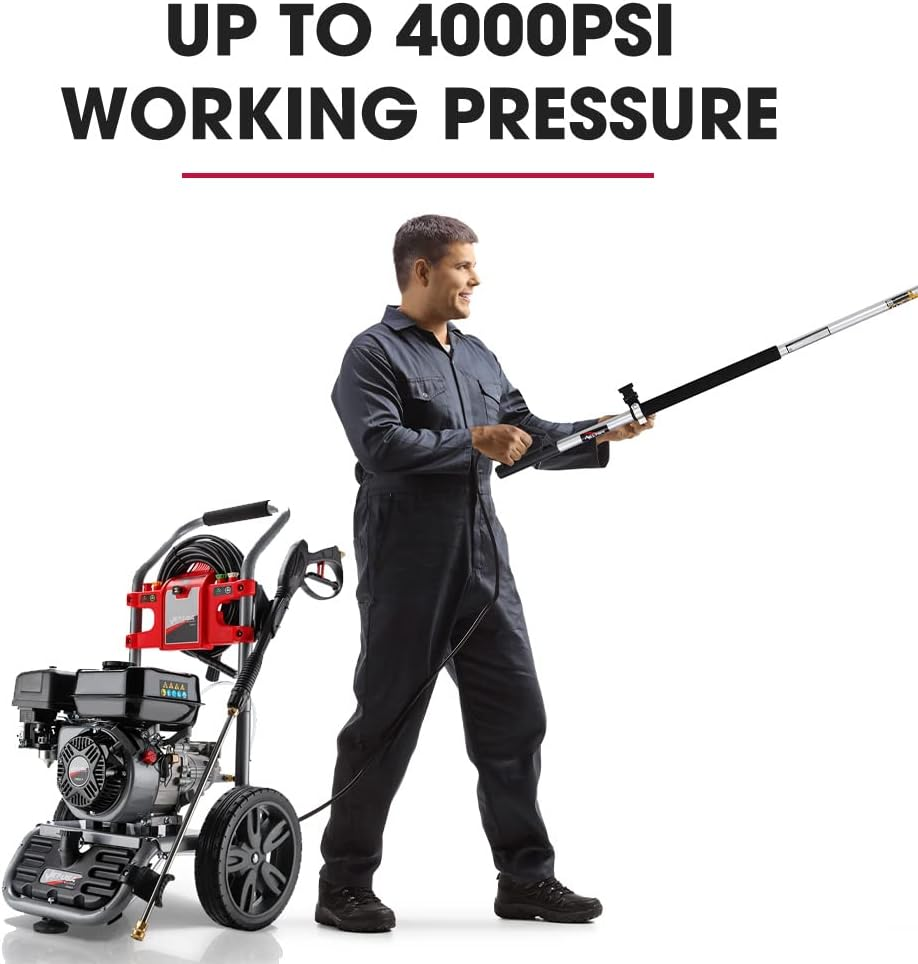 Jet-Usa 4000PSI 550Cm Telescopic Pressure Washer Wand Extension Attachment, with Standard 3/8" Inlet image number 1