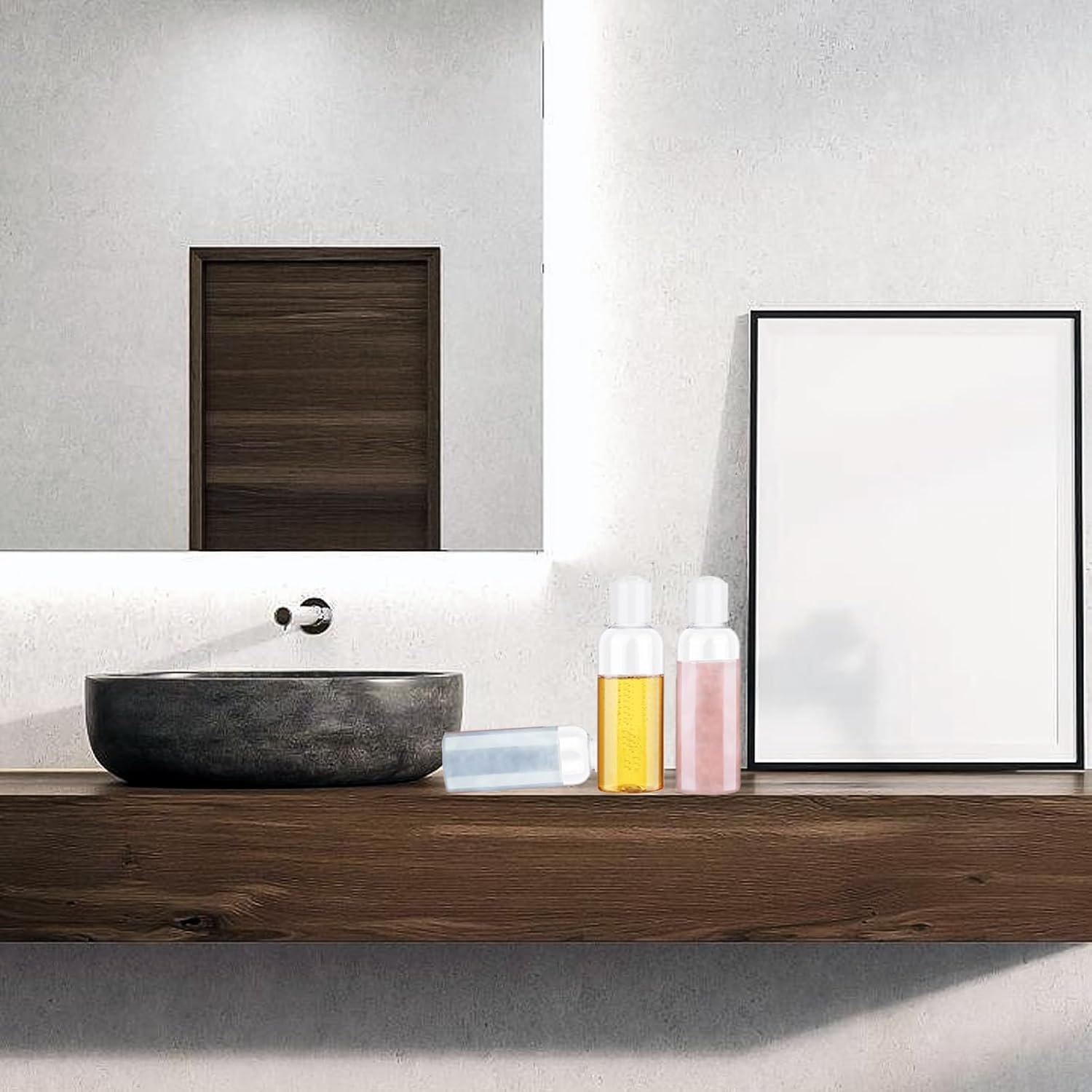 Toiletry Travel Bottles, 4Pack 3.4Oz/100Ml - Squeezable Plastic Containers with Flip Caps - Refillable Cosmetic Kit for Shampoo, Conditioner, Lotion, and Travel Essential- Brown image number 2