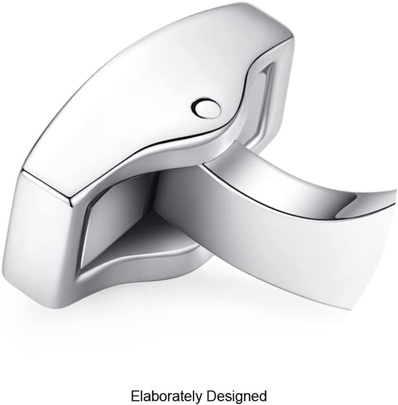 Honey Bear Cufflinks for Men - Shirt Black Rectangle Stainless Steel Business Wedding Gift image number 3