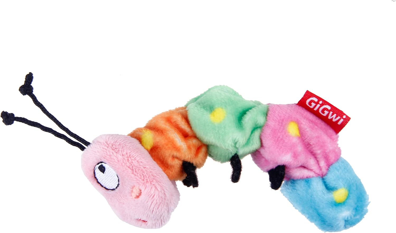 Gigwi Interactive Cat Toy 100% Organic Catnip Catapillar Toy for Cats and Kittens, for Indoor and Outdoor Cats - Multicoloured image number 1