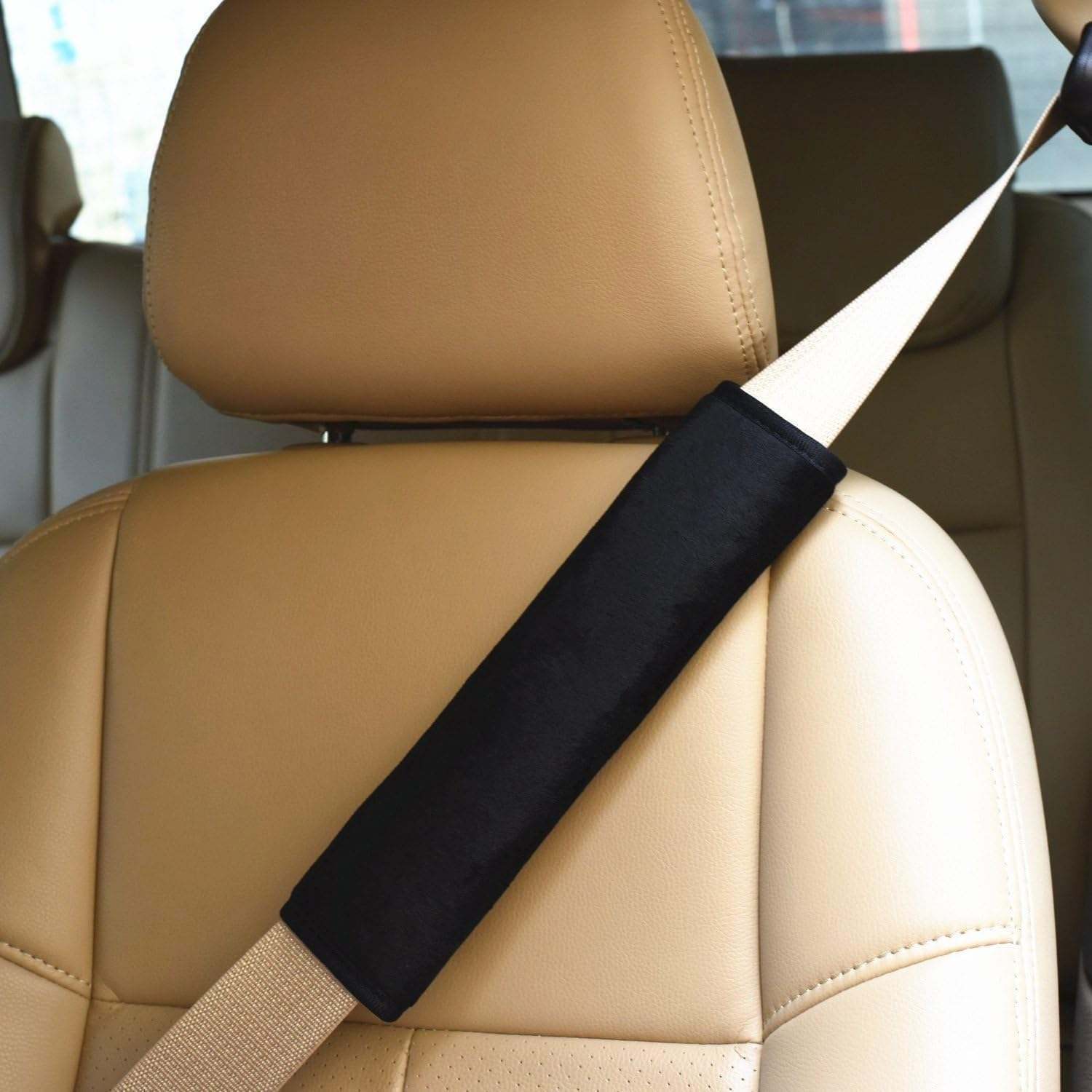 1 Pair Black Color Multipurpose Comfort Shoulder Strap Pads Shoulder Cushion Pad Protector for Laptop/Travel Bag/Messenger/Boxing/Car Seat Belts Protect Pads ﻿ image number 2