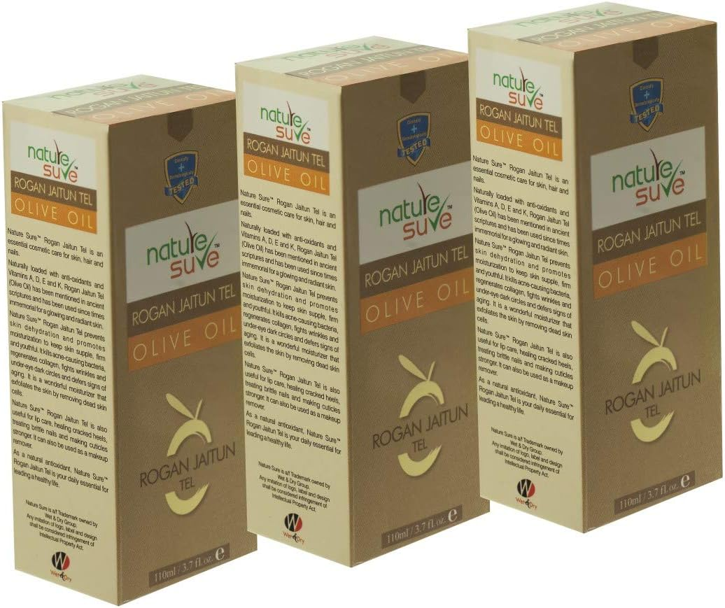 Nature Suretm Rogan Jaitun Tail (Olive Oil) - 330Ml (3X110Ml) - for Skin, Hair and Nails image number 1