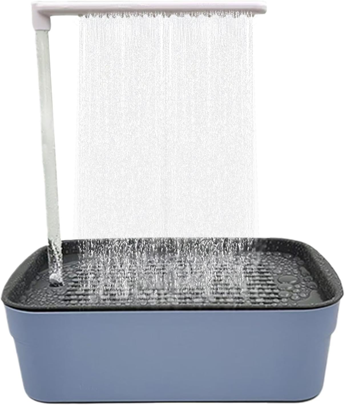 Generic Parrot Automatic Bathtub - Bird Shower Bathing Tub Toy | Pet Circulating Water Bath | Blue Rectangular ABS Bathtub for Parakeet, Cockatiel and African Grey image number 6