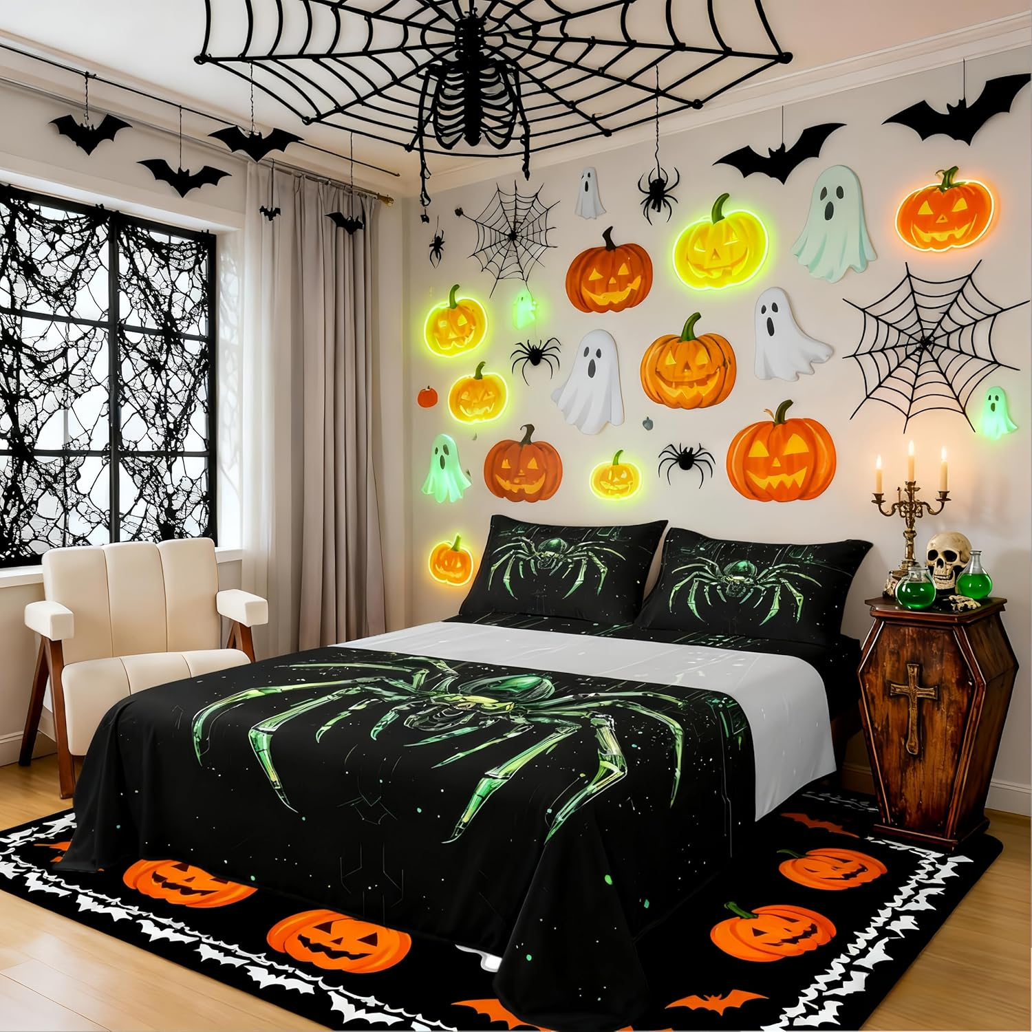 Bow Tie Kids Sheet Queen Size,Fairy Sweet Romantic Easy Wash Bedding Set,Kawaii Bow Tie Girly Kids Room Decor,White & Pink Sheet(Fitted+Flat+2 Pillowcases)