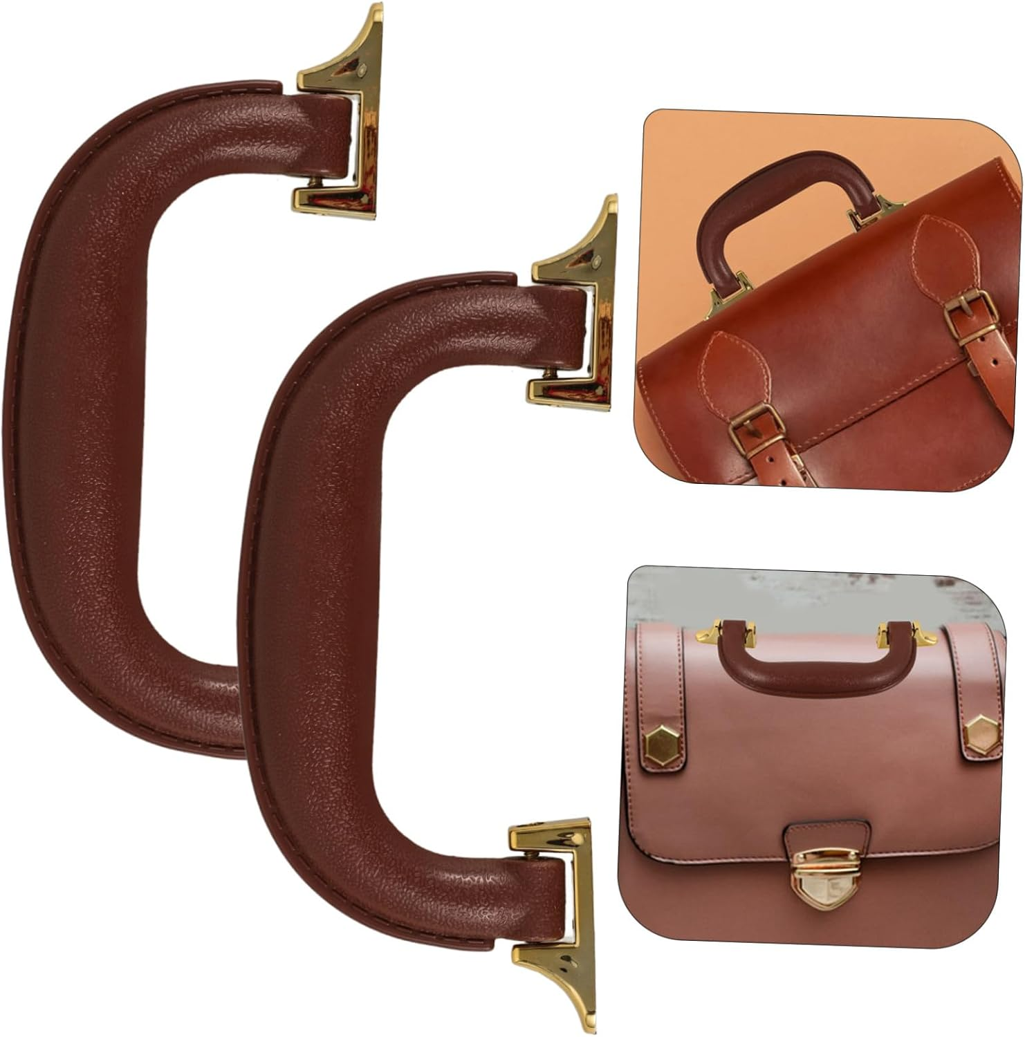 TEMPNAP Brown Suitcase Handles Replacement Travel Bag Handgrips Toolbox Case Grips for Luggage and Portable Storage Boxes image number 3