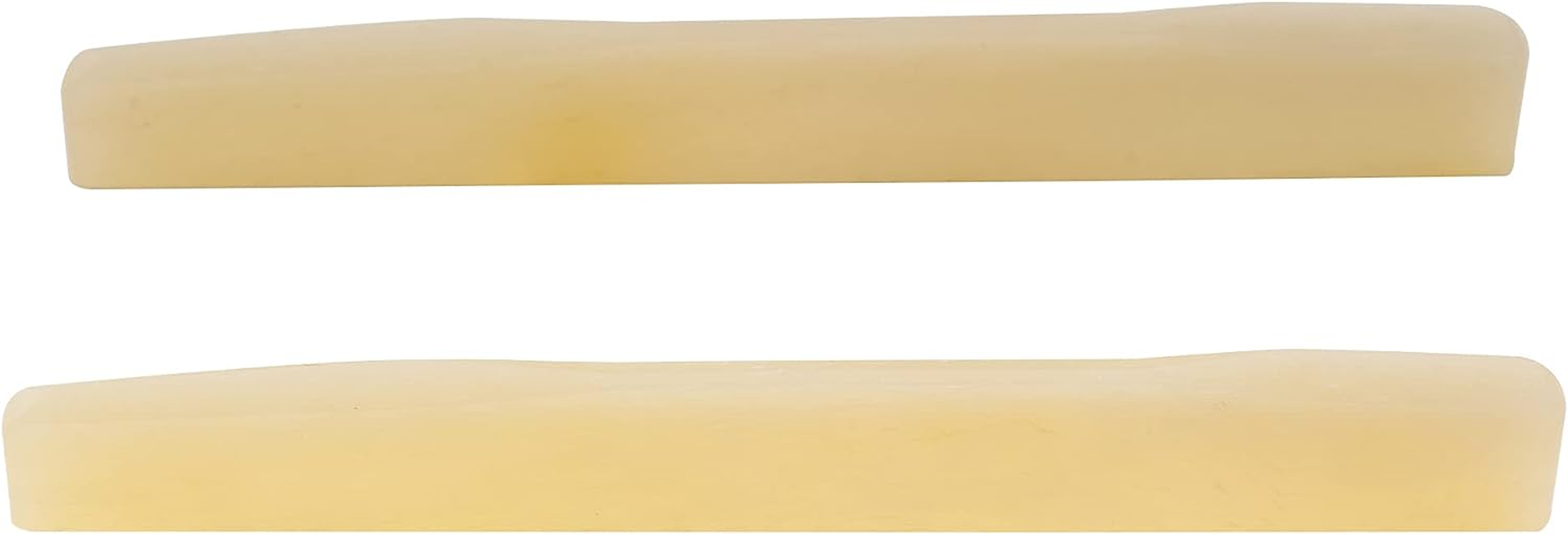 Musiclily Pro Compensated Acoustic Guitar Unbleached Bone Saddle for 6-String Martin Style，73.66X2.62X10.16Mm(Set of 2) image number 1