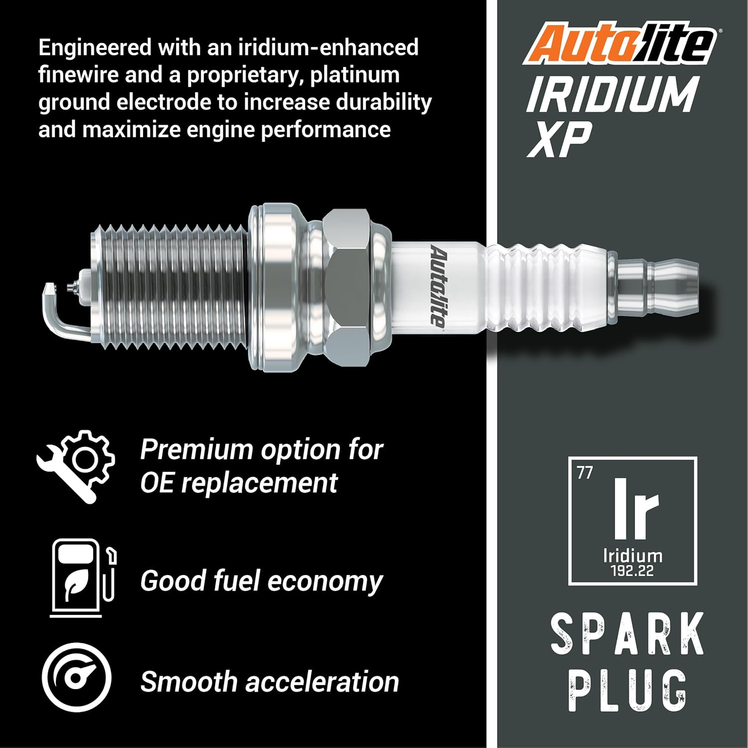 Autolite Iridium XP Automotive Replacement Spark Plugs, XP5364 (4 Pack) image number 3