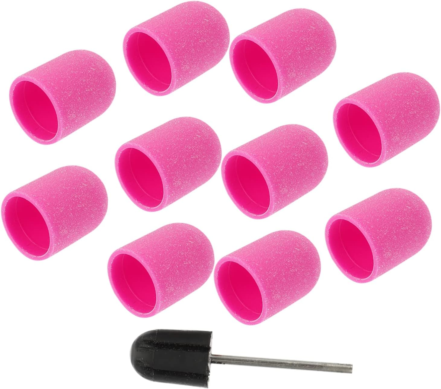 SOESFOUFU Nail Sanding Caps Set Pcs Manicure Sand Cap Nail Polishing Tools Wear and Break Resistant Portable Design