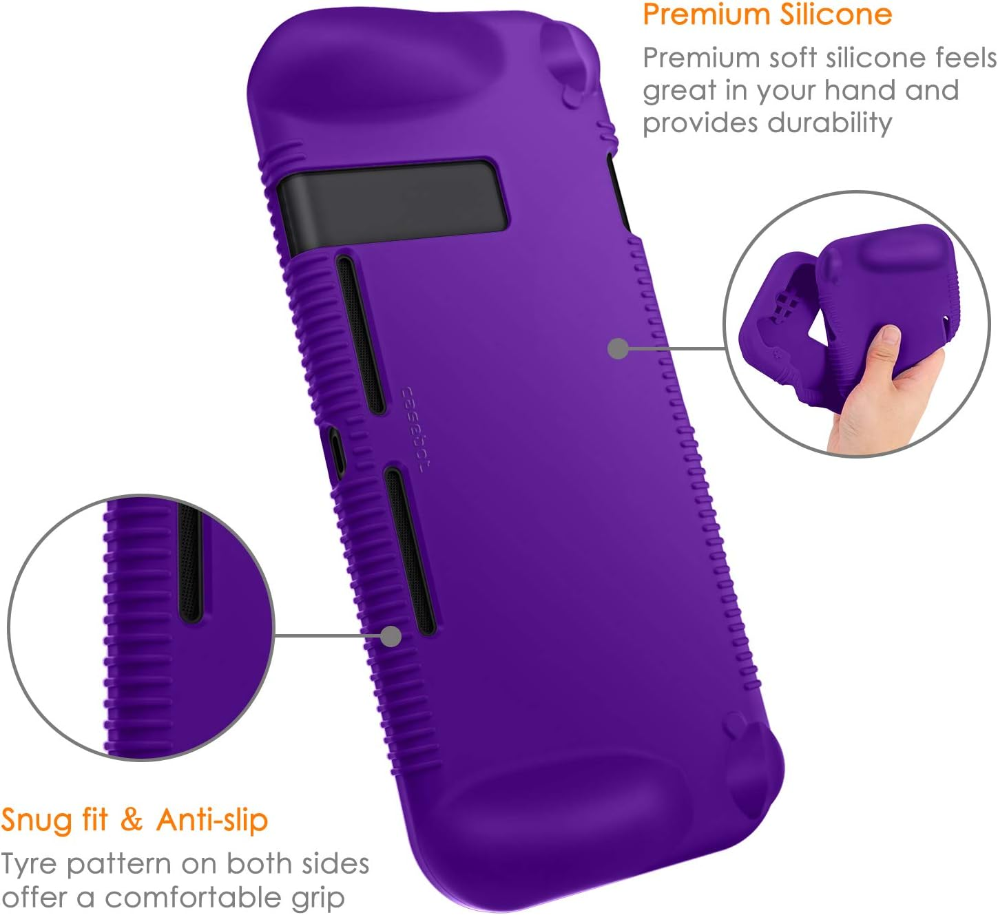 FINTIE Silicone Case for Nintendo Switch Purple image number 3