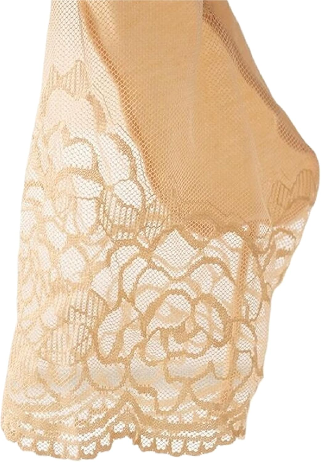 Dress Cici Lace Top Low Cut Socks for Women, Bottom Cotton Ankle Socks, Thin, Breathable, Lightweight Lace Sock (5 Pairs) - 3 Apricot+2 Pink image number 6