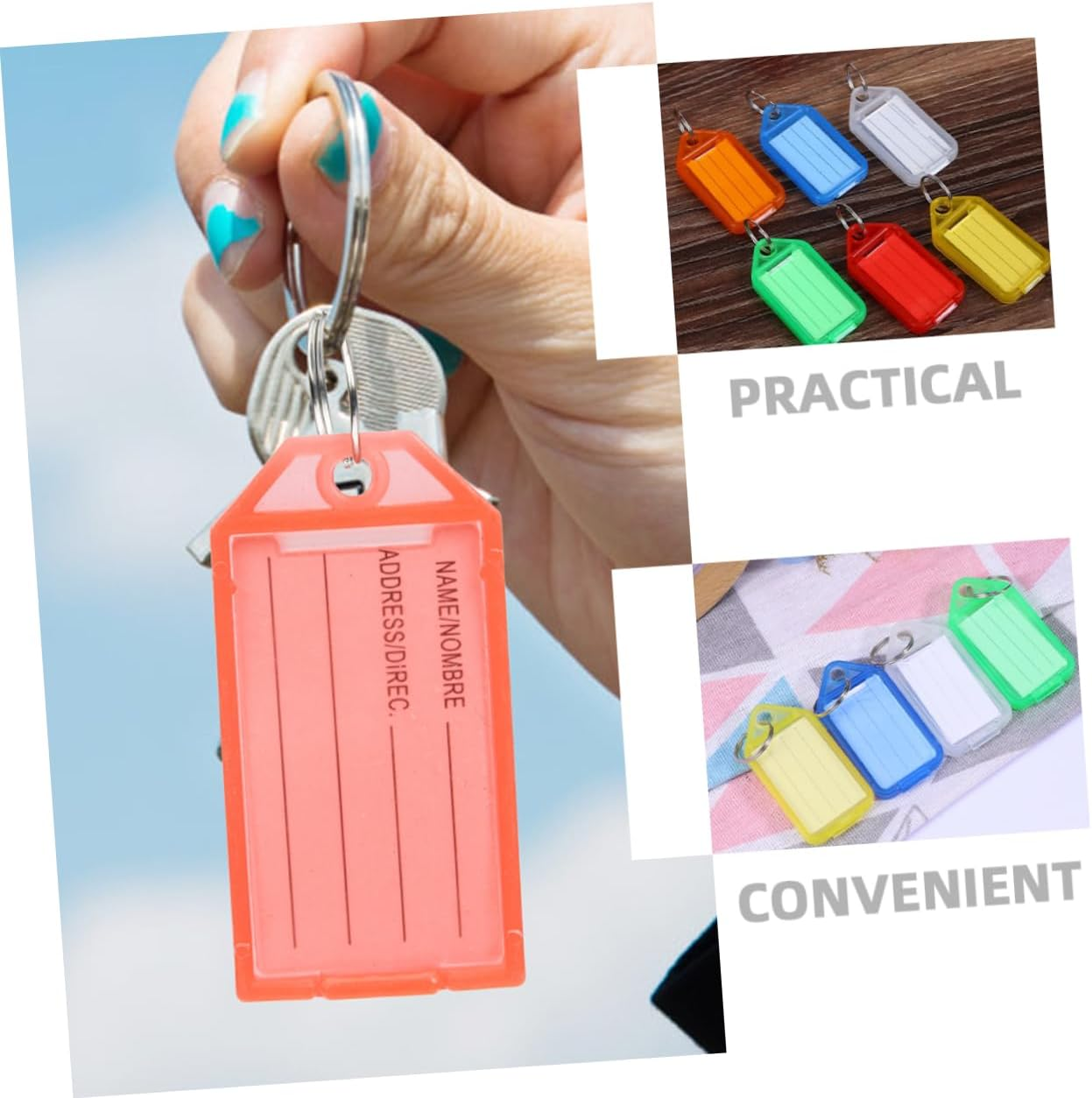 WATIIFUFU 50Pcs Travel Suitcase Tags Luggage Id Labels Funny Design Luggage Tags image number 1