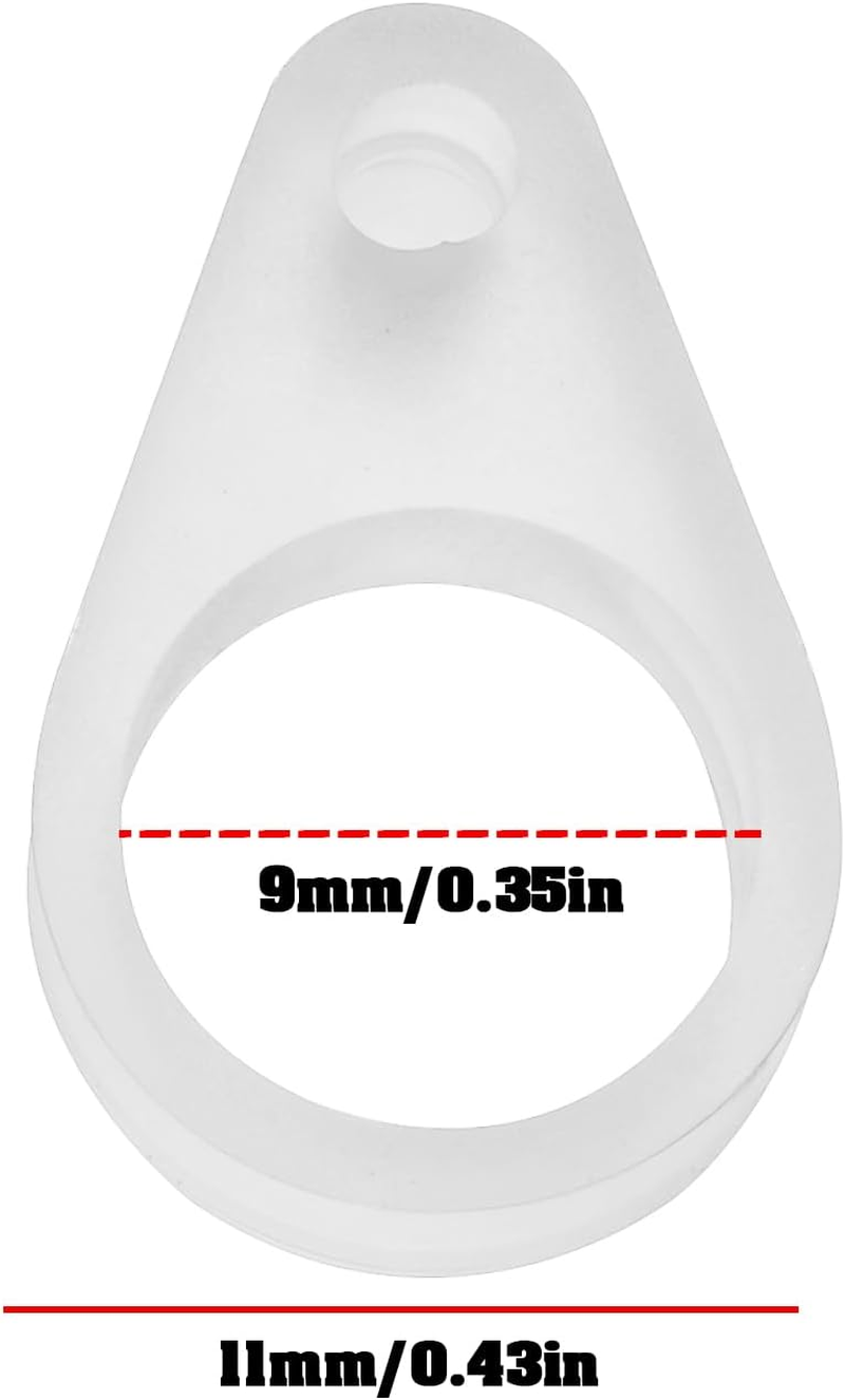 10Pcs 9Mm Loops Hearing Aid Clip Silicone Clip Compatible with DTS Hearing Aids