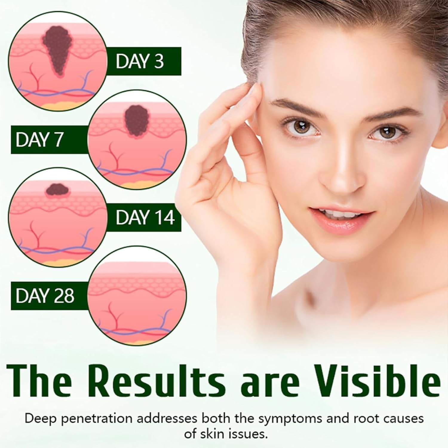 Organic Tea Tree Oil Cream,Non Greasy Gentle Moisturizing Gel,Natural Cosmetics for Blemished Skin,Professional Tea Tree Skin Repair Cream - 3Pcs image number 3