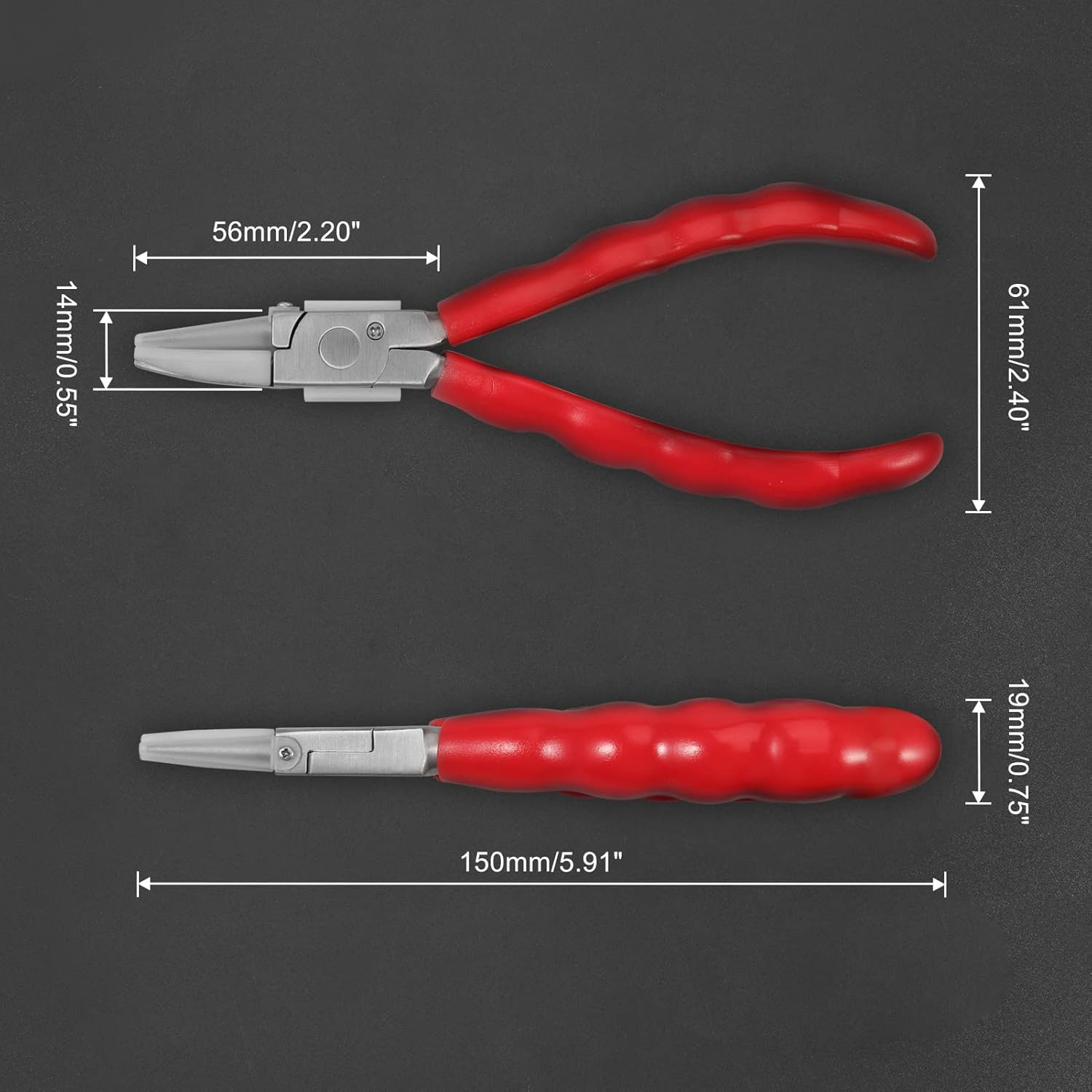 LEONTOOL 6 Inches Half round Pliers Nylon Jaw Eyeglasses Frame Repairing Plier Adjusting Eyeglass Arms Optical Hand Tool with Screwdriver and Glasses Cloth Random image number 5